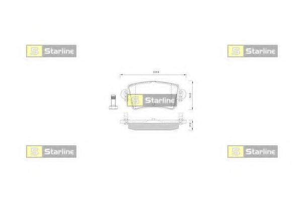 Комплект тормозных колодок, дисковый тормоз STARLINE BD S251
